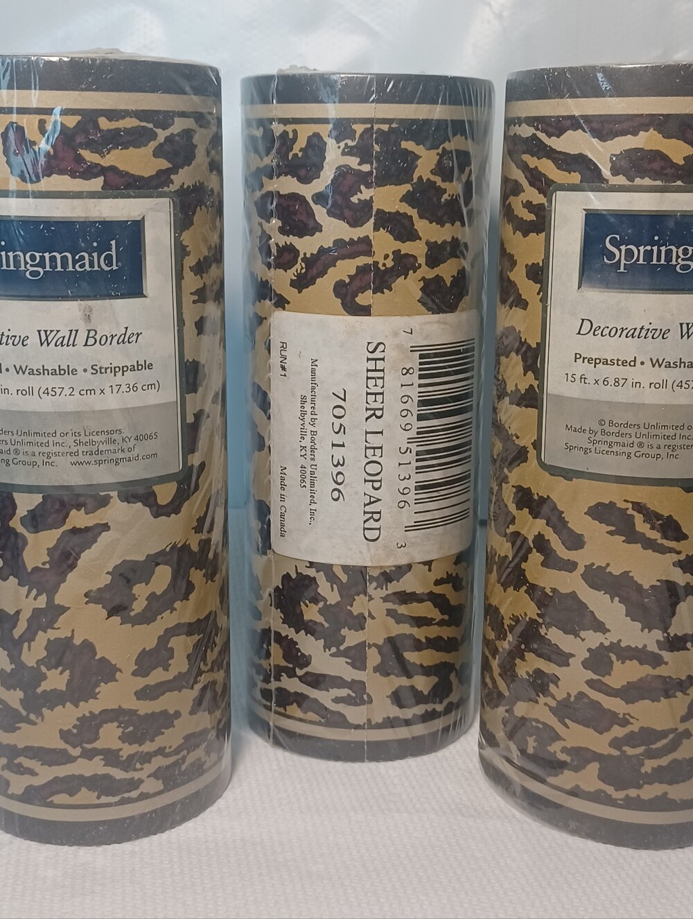 Wallpaper Border SHEER LEOPARD 45 ft, 6.87" Wide by Springmaid